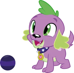 Size: 5265x5179 | Tagged: safe, artist:owlisun, derpibooru import, spike, dog, equestria girls, absurd resolution, ball, simple background, solo, spike the dog, transparent background, vector