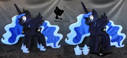 Size: 1024x468 | Tagged: artist:wolly, derpibooru import, irl, photo, plushie, princess luna, safe, solo