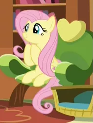 Size: 417x549 | Tagged: anticipation, derpibooru import, fluttershy, make new friends but keep discord, meme, reaction image, safe, screencap, smiling, solo