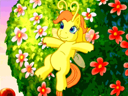 Size: 640x480 | Tagged: animated, cute, dawwww, derp, derpibooru import, diabreezies, friendship and flowers, g3, g3betes, safe, screencap, smiling, the princess promenade, zipzee