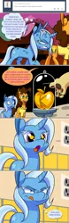 Size: 1280x4108 | Tagged: safe, artist:grandpalove, derpibooru import, cheese sandwich, discord, trixie, pony, unicorn, ask trixie and cheese, absurd resolution, apple of discord, bandage, bee sting, comic, female, mare, the grim adventures of billy and mandy, the grinch, tumblr