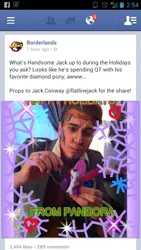 Size: 720x1280 | Tagged: android, borderlands, borderlands 2, clothes, cosplay, derpibooru import, facebook, handsome jack, human, irl, irl human, photo, rarity, safe, toy