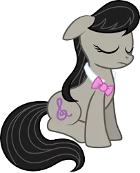 Size: 5576x6868 | Tagged: absurd resolution, artist:kyrospawn, derpibooru import, eyes closed, octavia melody, safe, simple background, sitting, solo, transparent background, vector