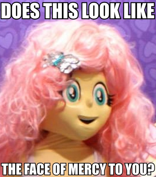 Size: 846x960 | Tagged: safe, derpibooru import, fluttershy, equestria girls, face of mercy, image macro, meme, nightmare fuel, peruvian nightmare squad, terrifying