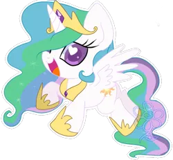 Size: 650x600 | Tagged: safe, artist:clockupflowers, derpibooru import, princess celestia, pony, chibi, cute, cutelestia, female, heart eyes, mare, simple background, smiling, solo, transparent background, wingding eyes