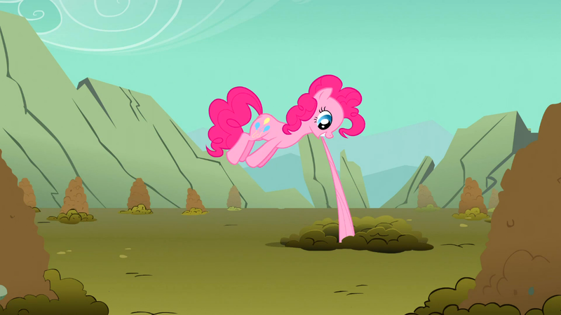 Size: 1366x768 | Tagged: a dog and pony show, derpibooru import, fluttershy, pinkie pie, safe, screencap, solo