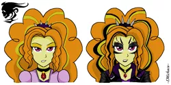 Size: 1261x625 | Tagged: safe, artist:emichaca, derpibooru import, adagio dazzle, equestria girls, goth