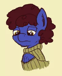 Size: 600x739 | Tagged: artist:sandwichdelta, chest fluff, derpibooru import, ear fluff, fluffy, oc, oc:sandwich, sad, sad horse boob sweater, safe, unofficial characters only