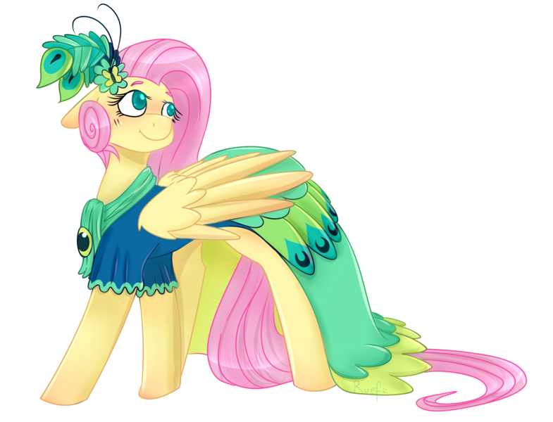 Size: 3427x2621 | Tagged: artist:ruef, clothes, derpibooru import, dress, fluttershy, gala dress, make new friends but keep discord, safe