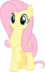 Size: 1266x2000 | Tagged: safe, artist:sollace, derpibooru import, fluttershy, pony, the cutie map, c:, cute, happy, raised hoof, shyabetes, simple background, solo, transparent background, vector
