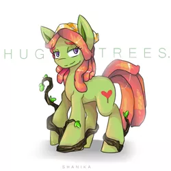 Size: 953x952 | Tagged: safe, artist:xshanika, derpibooru import, tree hugger, earth pony, pony, make new friends but keep discord, cute, female, huggerbetes, looking at you, mare, solo