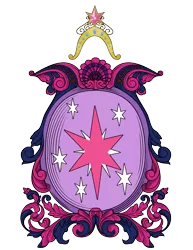 Size: 1445x1870 | Tagged: artist:lord-giampietro, big crown thingy, coat of arms, cutie mark, derpibooru import, element of magic, heraldry, jewelry, regalia, safe, simple background, solo, transparent background, twilight sparkle