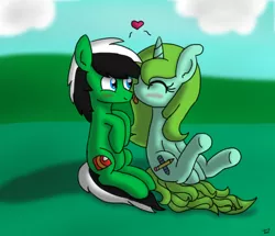 Size: 802x689 | Tagged: safe, artist:sketchydesign78, derpibooru import, oc, oc:racer hooves, oc:sketchy design, unofficial characters only, couple, cute, female, licking, love, male, shipping, straight