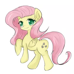 Size: 1200x1200 | Tagged: safe, artist:mabo3, derpibooru import, fluttershy, pony, simple background, solo, white background