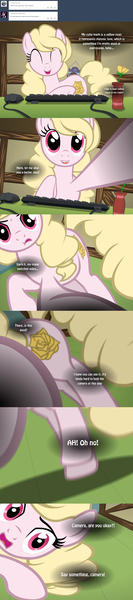 Size: 1100x4979 | Tagged: questionable, artist:kajio, derpibooru import, oc, oc:deepthroat cockslut, unofficial characters only, ask, cutie mark, female, heart eyes, solo, solo female, tumblr, wingding eyes