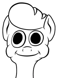 Size: 500x678 | Tagged: artist:scaryface, artist:xchan, bread, bread pony, derpibooru import, food pony, lineart, monochrome, oc, original species, pure unfiltered evil, safe, simple background, solo, the almighty loaf, transparent background, unofficial characters only