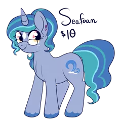 Size: 484x507 | Tagged: safe, artist:lulubell, derpibooru import, oc, oc:seafoam, unofficial characters only, adoptable, freckles, glasses, piercing, simple background, solo, transparent background