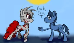 Size: 1478x859 | Tagged: armor, artist:gapaot, barbed wire, derpibooru import, fallout equestria, fallout equestria: project horizons, oc, oc:p-21, oc:rampage, safe, unofficial characters only