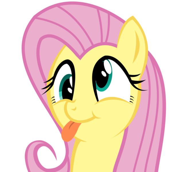 Size: 896x892 | Tagged: safe, artist:kuren247, derpibooru import, fluttershy, pony, cute, derp, shyabetes, silly, silly pony, simple background, tongue out, transparent background, vector