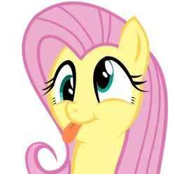 Size: 896x892 | Tagged: safe, artist:kuren247, derpibooru import, fluttershy, pony, cute, derp, shyabetes, silly, silly pony, simple background, tongue out, transparent background, vector