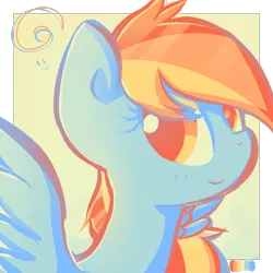 Size: 1220x1220 | Tagged: safe, artist:spikedmauler, derpibooru import, rainbow dash, limited palette, solo