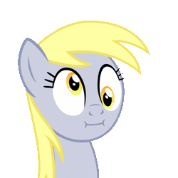 Size: 500x500 | Tagged: safe, artist:cheezedoodle96, derpibooru import, derpy hooves, pegasus, pony, make new friends but keep discord, :i, animated, cute, derpabetes, female, mare, simple background, solo, transparent background, vibrating, we bought two cakes