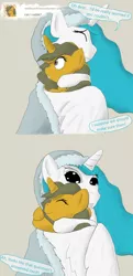 Size: 622x1283 | Tagged: artist:firefanatic, cuddlestia, derpibooru import, hug, princess celestia, safe