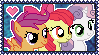 Size: 99x55 | Tagged: apple bloom, artist:kevfin, cutie mark crusaders, derpibooru import, deviantart stamp, safe, scootaloo, sweetie belle