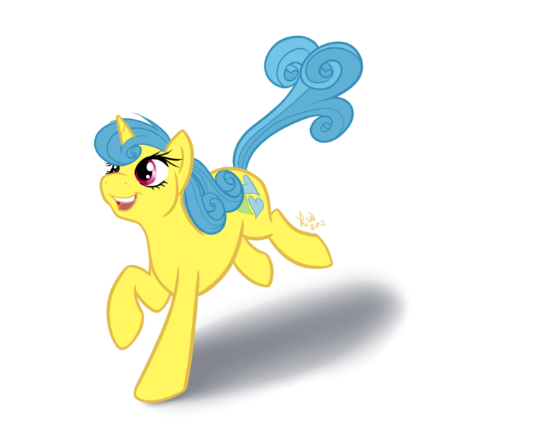 Size: 1280x980 | Tagged: artist:sketchride, bucking, cute, derpibooru import, lemon hearts, open mouth, raised hoof, running, safe, simple background, smiling, solo, transparent background, vector