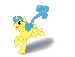 Size: 1280x980 | Tagged: artist:sketchride, bucking, cute, derpibooru import, lemon hearts, open mouth, raised hoof, running, safe, simple background, smiling, solo, transparent background, vector