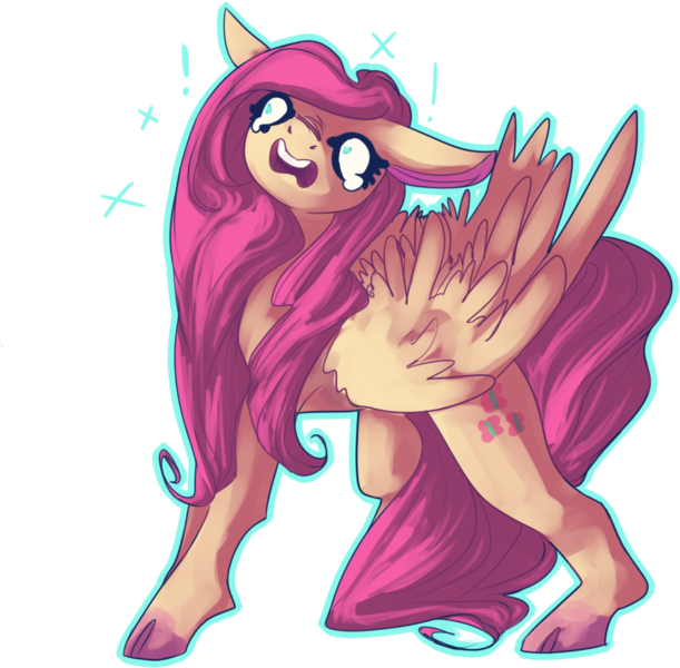 Size: 1280x1256 | Tagged: artist:marshmellowcannibal, cloven hooves, derpibooru import, fluttershy, safe, scared, solo