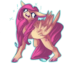 Size: 1280x1256 | Tagged: artist:marshmellowcannibal, cloven hooves, derpibooru import, fluttershy, safe, scared, solo