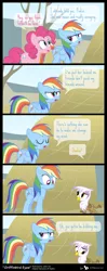 Size: 780x1960 | Tagged: safe, artist:dm29, derpibooru import, gilda, pinkie pie, rainbow dash, gryphon, the lost treasure of griffonstone, age regression, chickub, comic, cute, eye contact, frown, gildadorable, glare, looking away, open mouth, smiling, trio, unamused, wide eyes
