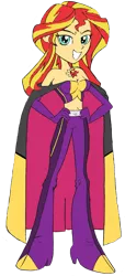 Size: 1169x2570 | Tagged: safe, artist:edcom02, artist:jmkplover, derpibooru import, sunset shimmer, human, equestria girls, clothes, costume, humanized, simple background, solo, spiders and magic: rise of spider-mane, superhero, transparent background