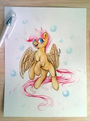 Size: 1614x2160 | Tagged: artist:amishy, derpibooru import, safe, scootaloo, solo, traditional art
