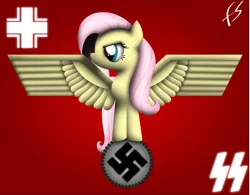 Size: 3500x2730 | Tagged: artist:facelesssoles, derpibooru import, fluttershy, nazi, safe, swastika, wehrmacht