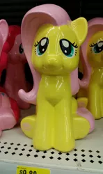 Size: 593x1000 | Tagged: safe, derpibooru import, fluttershy, pinkie pie, irl, merchandise, photo, piggy bank, pinkie bank, walmart