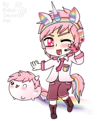 Size: 918x1147 | Tagged: anime, artist:polishcrossoverfan, chibi, chubbie, crossover, cute, derpibooru import, gay, human, male, oc, safe, utauloid, what has science done