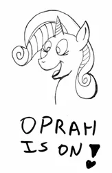 Size: 391x600 | Tagged: artist:rdk, derpibooru import, monochrome, oprah, rarity, safe, television