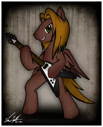 Size: 1550x1920 | Tagged: artist:ep-777, derpibooru import, flying v, guitar, metal, oc, oc:mellow rhythm, safe, solo, unofficial characters only