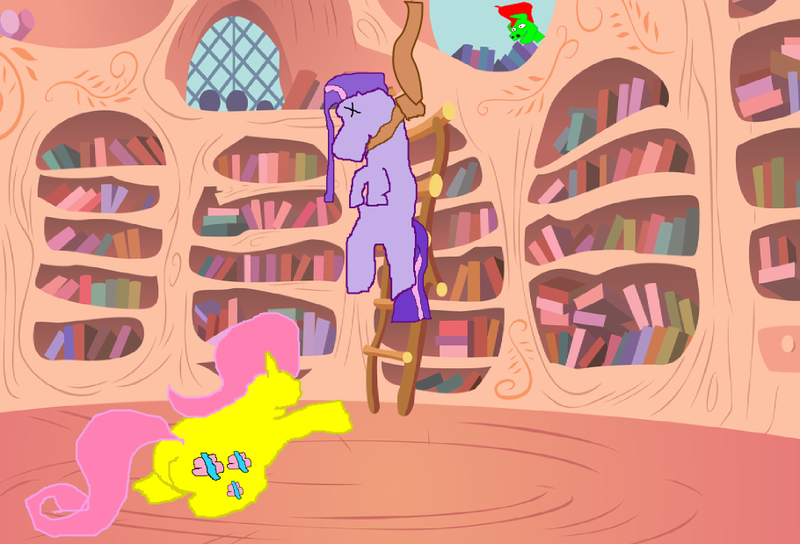 Size: 910x619 | Tagged: grimdark, artist:pewdie-fluttershy, derpibooru import, fluttershy, twilight sparkle, pony, 1000 hours in ms paint, butt, dead, female, hanging, hanging (by neck), mare, ms paint, noose, plot, suicide, x eyes