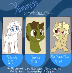 Size: 1772x1800 | Tagged: artist:kimmychan1, commission info, derpibooru import, fallout equestria: dirty deeds, oc, oc:homage, oc:laughing stock, safe, unofficial characters only