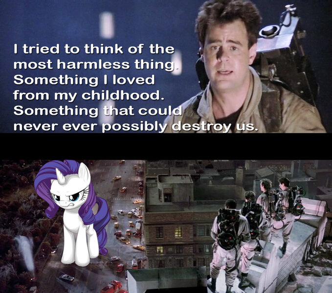 Size: 1024x905 | Tagged: safe, artist:darkcynic, artist:mysticalpha, derpibooru import, rarity, pony, crossover, dan aykroyd, funny, ghostbusters, giant pony, giantess, macro, photoshop, rarity is a marshmallow, ray stantz, stay puft marshmallow man