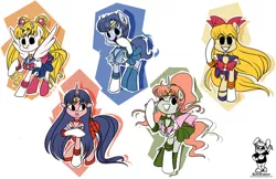 Size: 600x388 | Tagged: artist:bunnimation, derpibooru import, ponified, poster, safe, sailor guardian, sailor mars, sailor mercury, sailor moon, sailor ponies, sailor venus