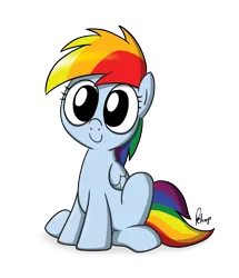 Size: 2652x3084 | Tagged: safe, artist:petirep, derpibooru import, rainbow dash, pegasus, pony, rainbow dash presents, cute, dashabetes, female, folded wings, image, looking at you, png, simple background, sitting, smiling, smiling at you, solo, transparent background, wings