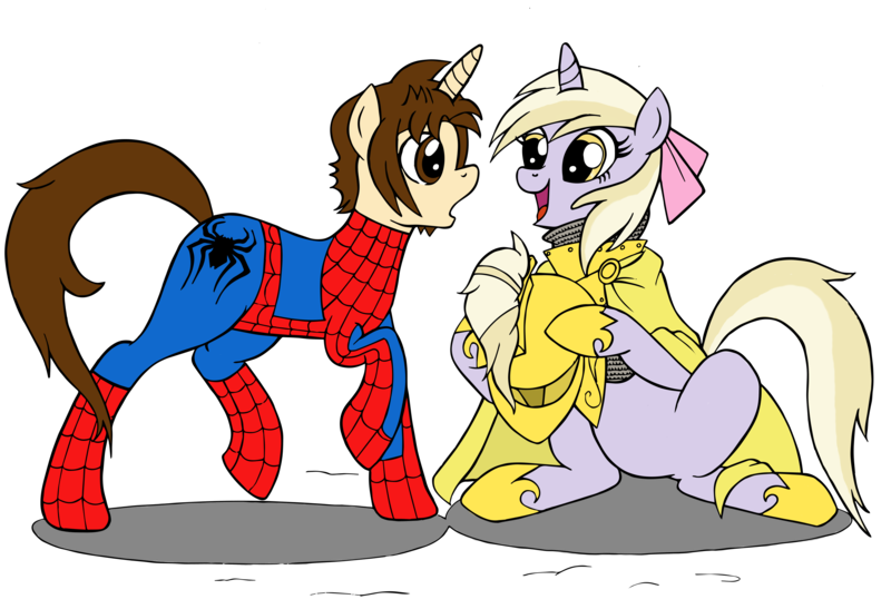 Size: 3495x2389 | Tagged: safe, artist:edcom02, artist:jmkplover, derpibooru import, dinky hooves, ponified, pony, unicorn, armor, crossover, older, peter parker, royal guard, simple background, spider-man, spiders and magic iii: days of friendship past, spiders and magic: rise of spider-mane, transparent background