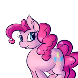Size: 4000x4000 | Tagged: artist:lisa400, cute, derpibooru import, looking back, pinkie pie, safe, simple background, smiling