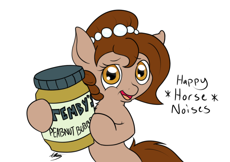 Size: 782x553 | Tagged: baman piderman, cute, derpibooru import, descriptive noise, horse noises, meme, oc, oc:brownie bun, peanut butter, safe, solo, unofficial characters only