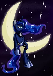 Size: 1700x2400 | Tagged: safe, artist:novaspark, derpibooru import, princess luna, moon, night, solo