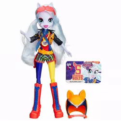 Size: 880x880 | Tagged: safe, derpibooru import, sugarcoat, equestria girls, friendship games, doll, equestria girls logo, merchandise, outfit, sporty style